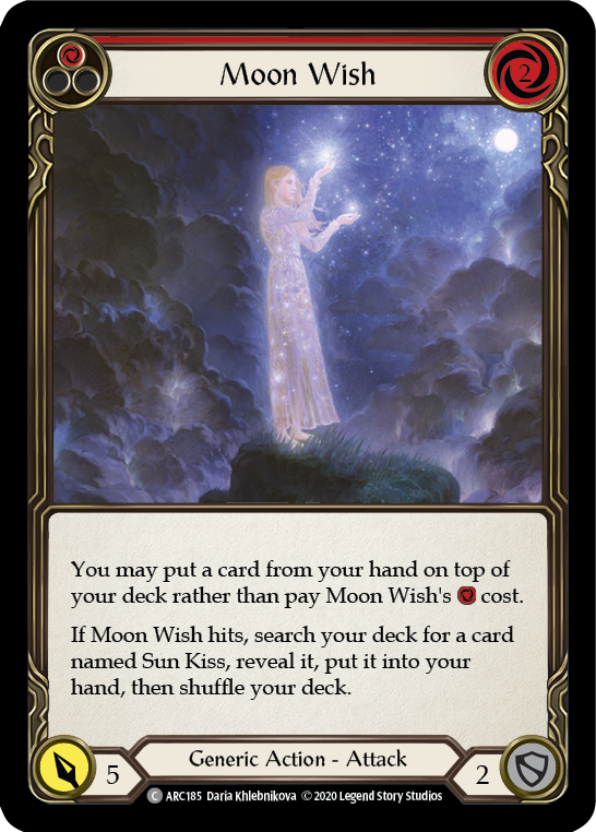 Moon Wish (Red) [U-ARC185] (Arcane Rising Unlimited) Unlimited Rainbow Foil