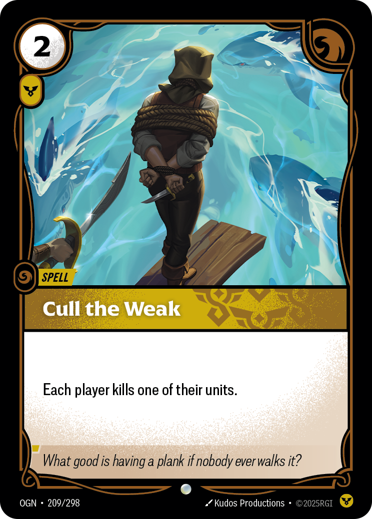 front of card Cull the Weak [Origins]