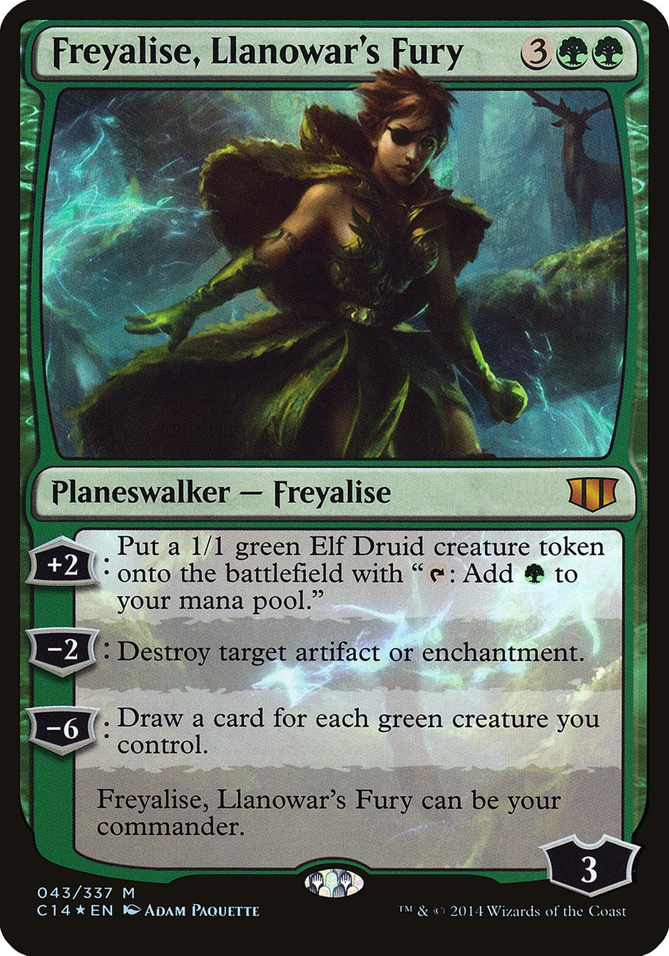 (Oversized) Freyalise, Llanowar's Fury [Commander 2014 Oversized]