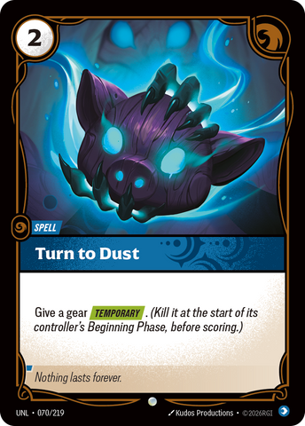 front of card Turn to Dust [Unleashed] 070/219