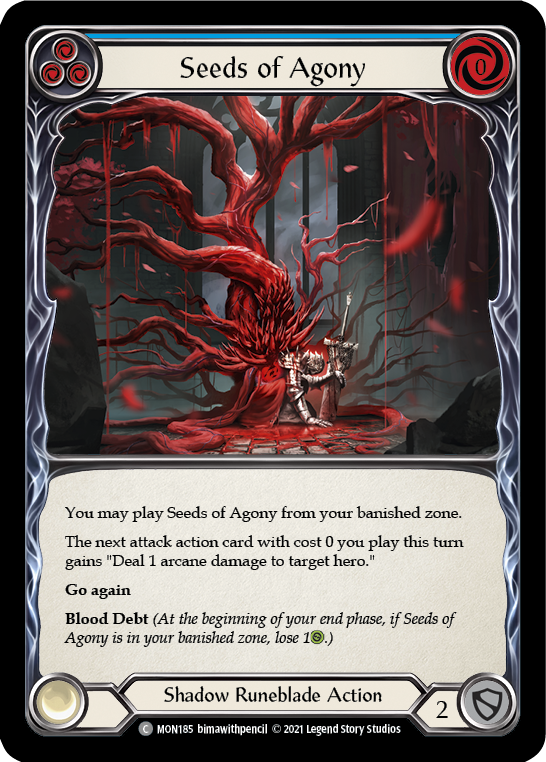 Seeds of Agony (Blue) [MON185] (Monarch) 1st Edition Normal