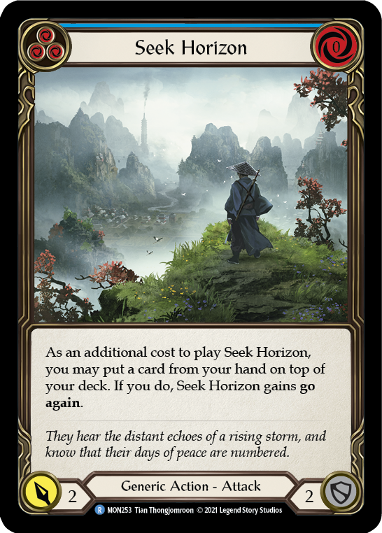 Seek Horizon (Blue) [MON253-RF] (Monarch) 1st Edition Rainbow Foil