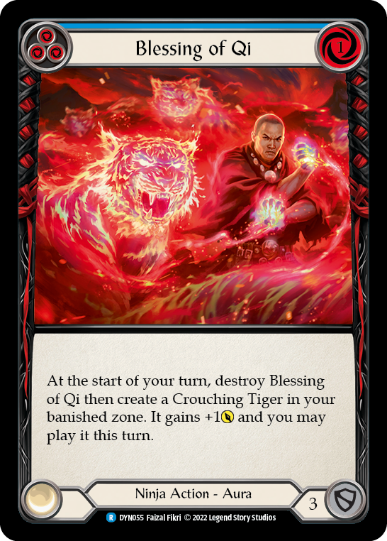 Blessing of Qi (Blue) [DYN055] (Dynasty) Rainbow Foil