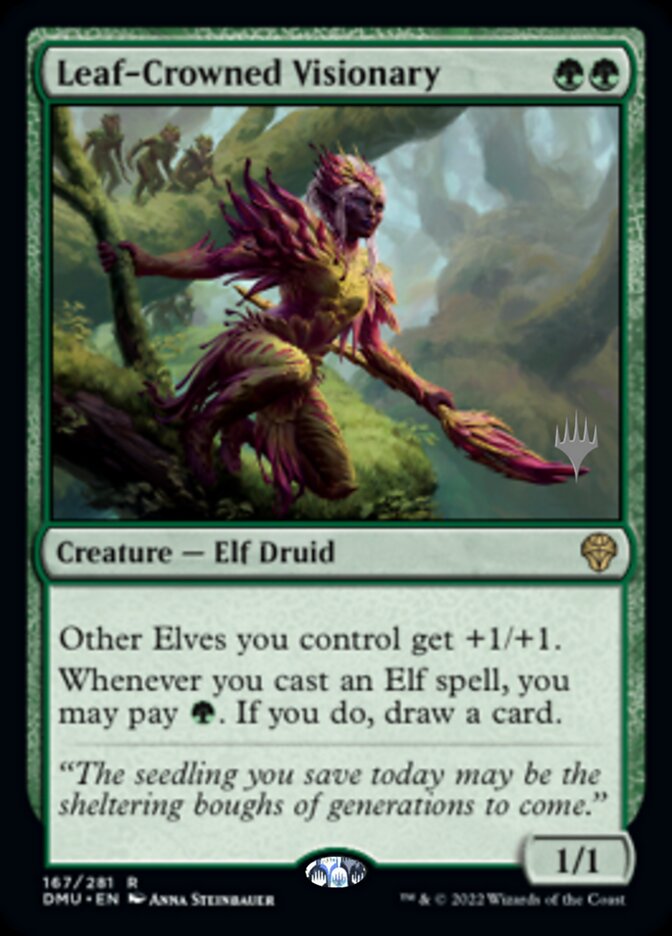 Leaf-Crowned Visionary (Promo Pack) [Dominaria United Promo Pack]