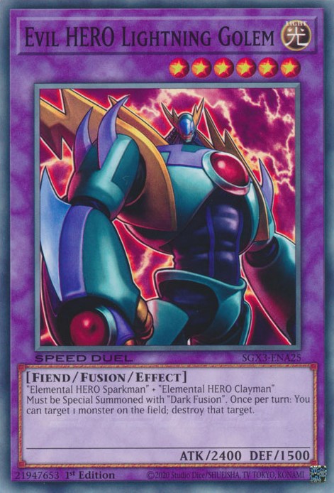 Evil HERO Lightning Golem [SGX3-ENA25] Common – Fusion Gaming