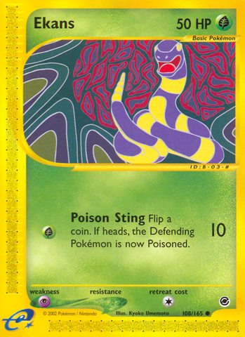 Ekans (108/165) [Expedition: E-Card Base Set]