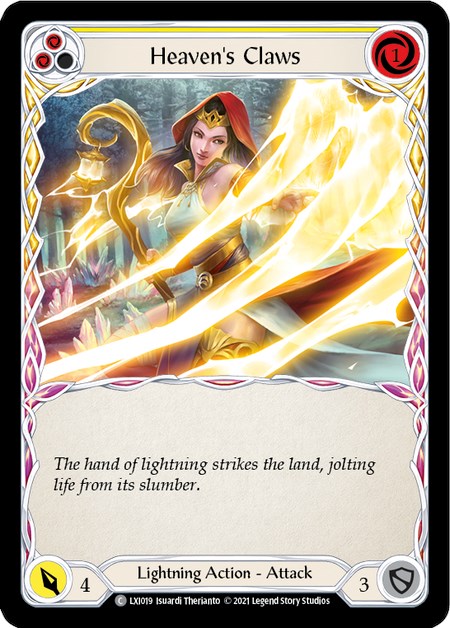 Heaven's Claws (Yellow) [LXI019] (Tales of Aria Lexi Blitz Deck) 1st Edition Normal