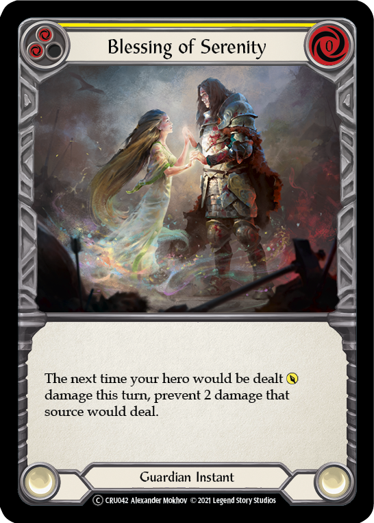 Blessing of Serenity (Yellow) [U-CRU042] (Crucible of War Unlimited) Unlimited Normal