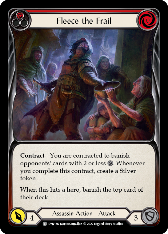 Fleece the Frail (Red) [DYN136] (Dynasty) Rainbow Foil
