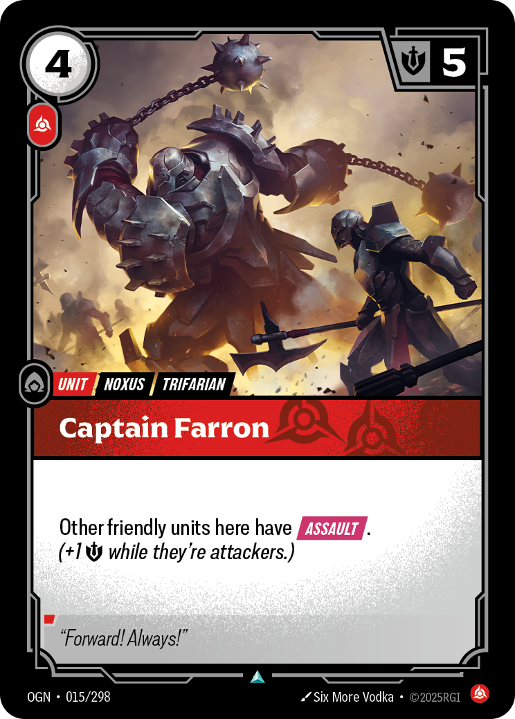 front of card Captain Farron [Origins]