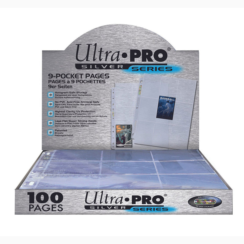 Ultra PRO: 9-Pocket Pages - Silver Series (3-Holes / 100-Pack)