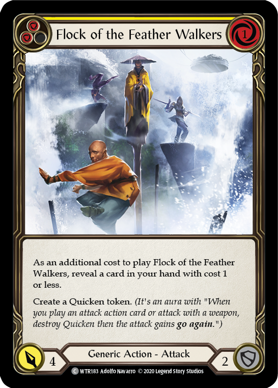 Flock of the Feather Walkers (Yellow) [U-WTR183] (Welcome to Rathe Unlimited) Unlimited Rainbow Foil