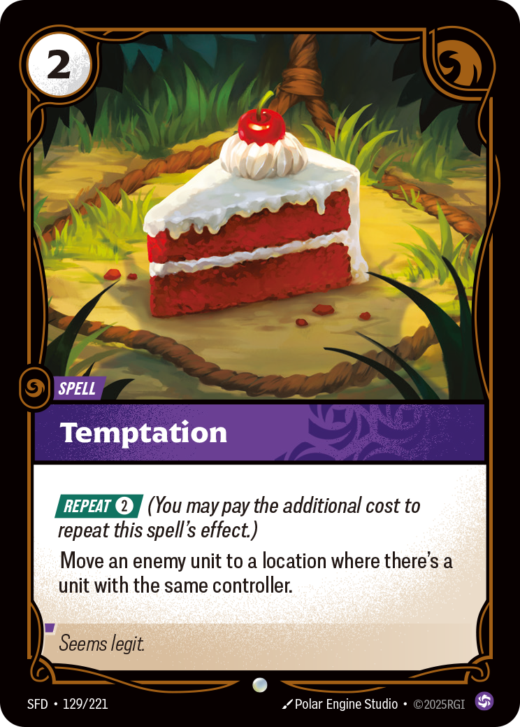 front of card Temptation [Spiritforged] 129/221