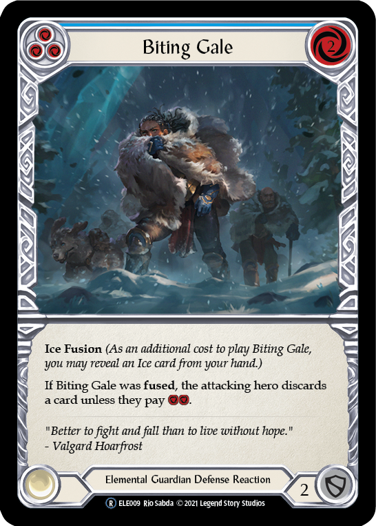 Biting Gale (Blue) [U-ELE009] (Tales of Aria Unlimited) Unlimited Rainbow Foil