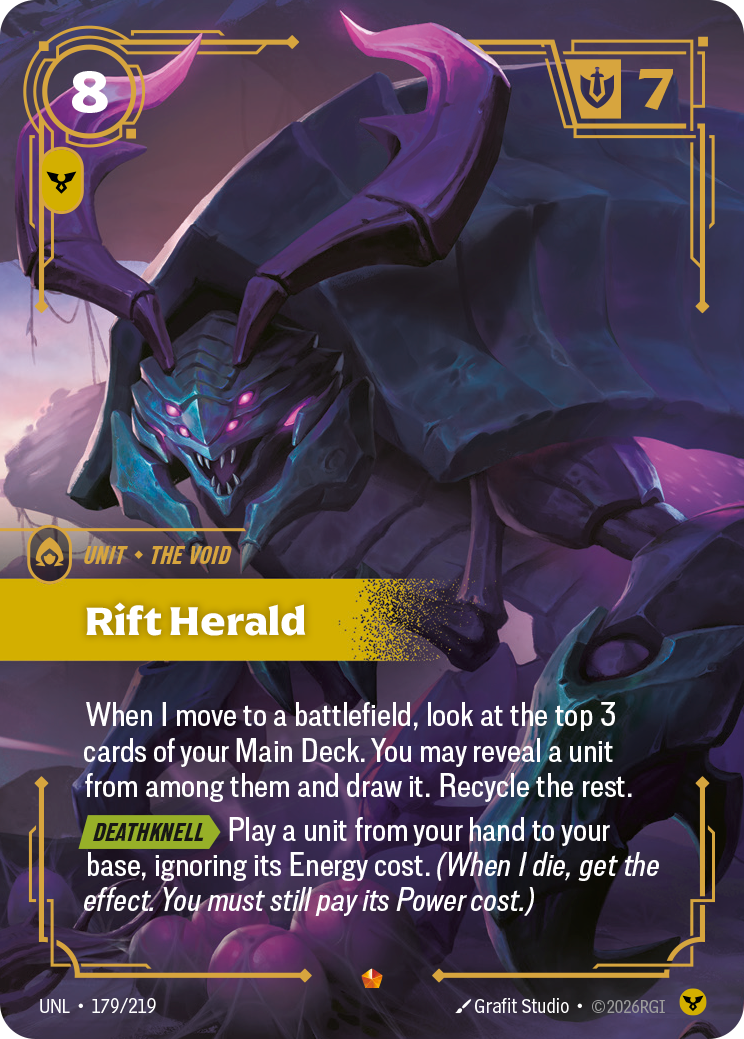 front of card Rift Herald [Unleashed] 179/219