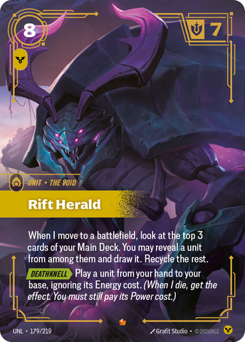 front of card Rift Herald [Unleashed] 179/219
