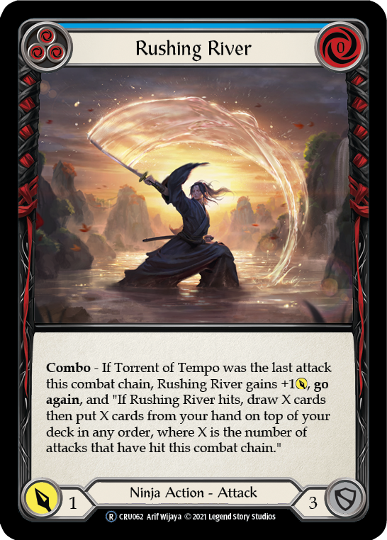 Rushing River (Blue) [U-CRU062] (Crucible of War Unlimited) Unlimited Rainbow Foil
