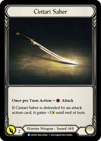 Cintari Saber [CRU080] (Crucible of War) 1st Edition Cold Foil