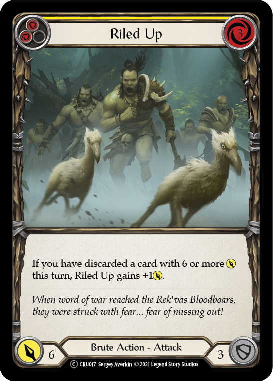 Riled Up (Yellow) [U-CRU017] (Crucible of War Unlimited) Unlimited Normal