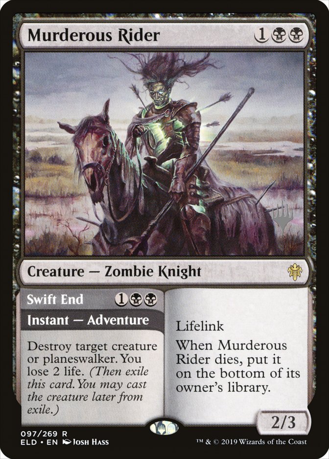 Murderous Rider // Swift End (Promo Pack) [Throne of Eldraine Promo Pack]