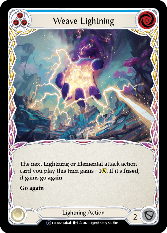 Weave Lightning (Blue) [U-ELE182] (Tales of Aria Unlimited) Unlimited Normal