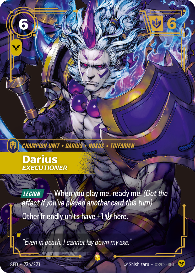 front of card Darius, Executioner (Overnumbered) [Spiritforged] 236/221