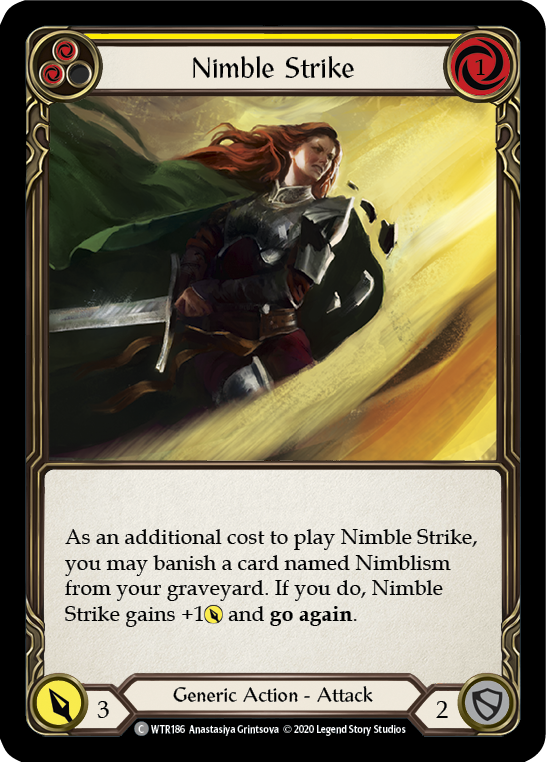 Nimble Strike (Yellow) [U-WTR186] (Welcome to Rathe Unlimited) Unlimited Rainbow Foil
