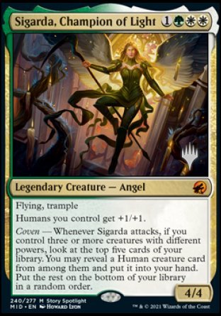 Sigarda, Champion of Light (Promo Pack) [Innistrad: Midnight Hunt Promo Pack]