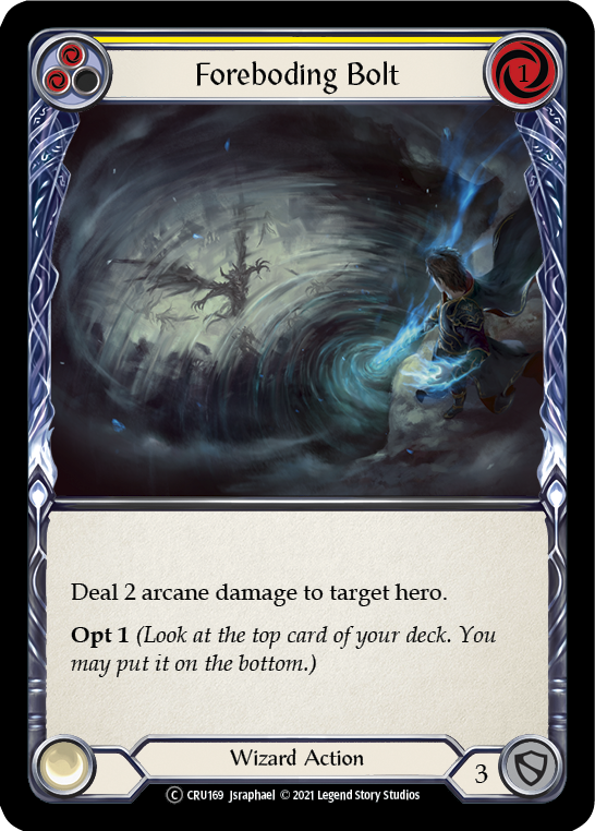 Foreboding Bolt (Yellow) [U-CRU169] (Crucible of War Unlimited) Unlimited Normal
