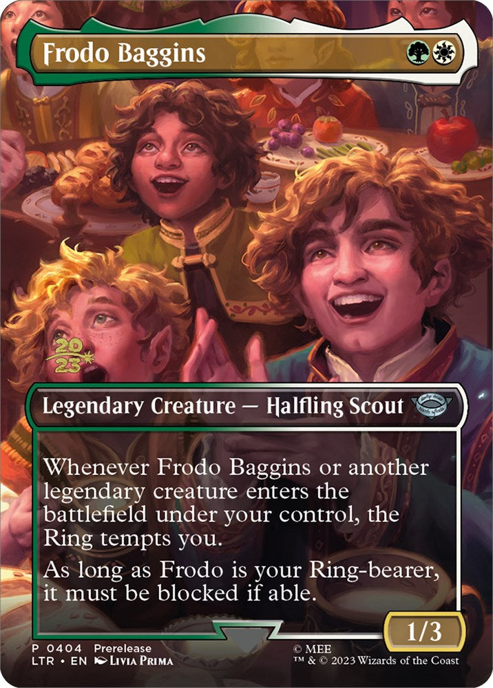 Frodo Baggins (404) (Prerelease Stamped) [The Lord of the Rings: Tales of Middle-Earth Prerelease Promos]