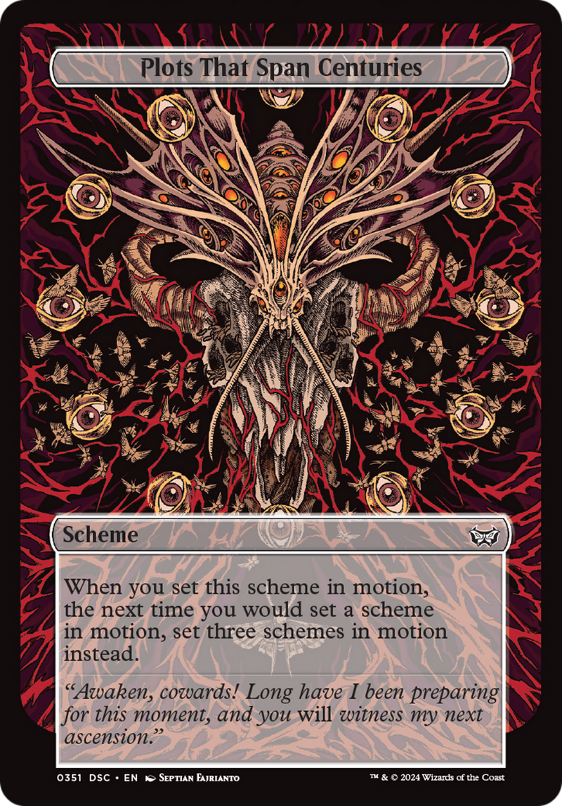 (Oversized Scheme) Plots That Span Centuries (Full Art) [Duskmourn: Archenemy]