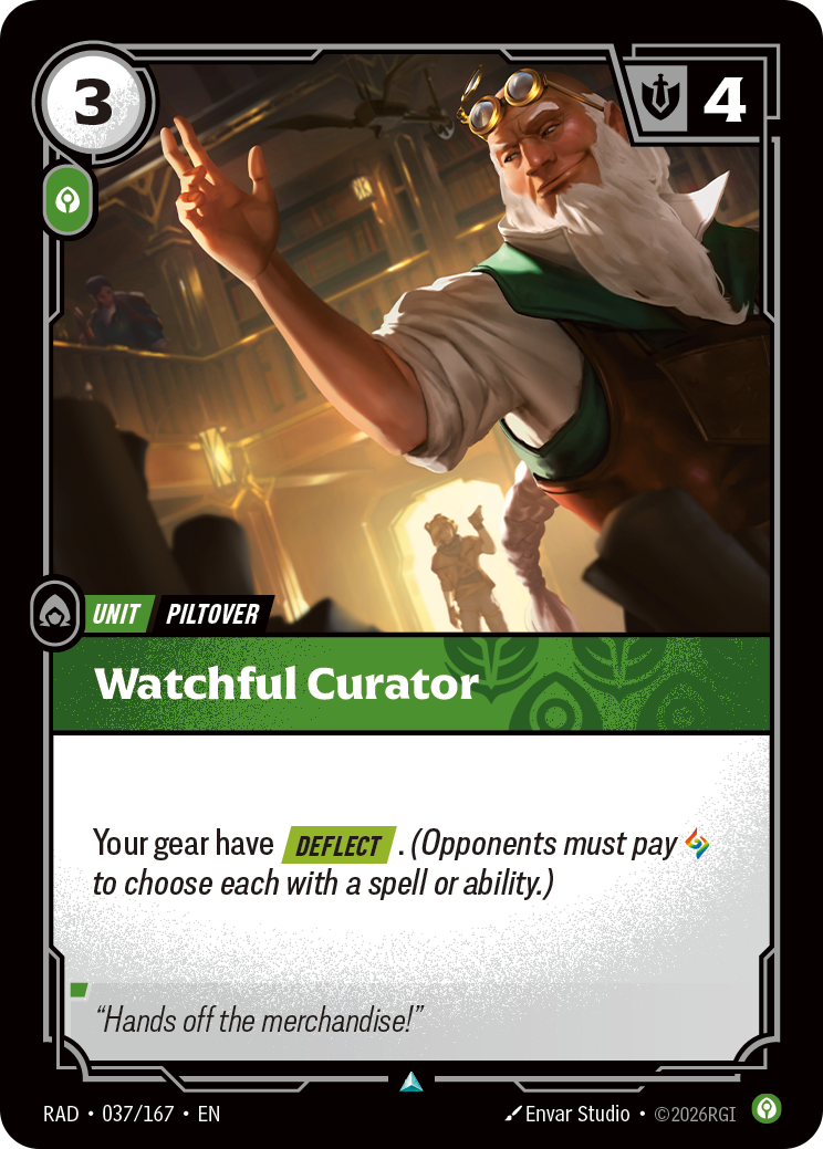 front of card Watchful Curator [Radiance] 037/167