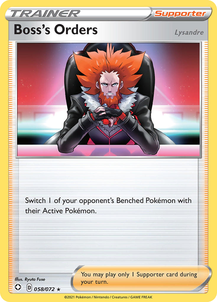Boss's Orders (058/72) (Sword & Shield: Shining Fates) [Theme Deck Exclusive]