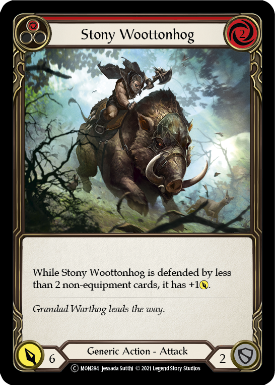 Stony Woottonhog (Red) [U-MON284-RF] (Monarch Unlimited) Unlimited Rainbow Foil
