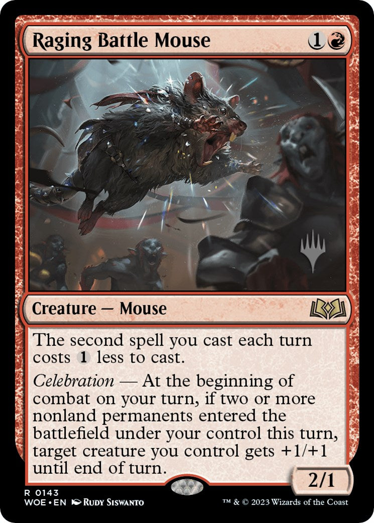 Raging Battle Mouse [Wilds of Eldraine Promo Pack]