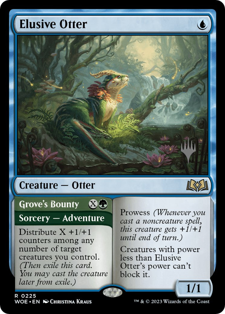 Elusive Otter // Grove's Bounty [Wilds of Eldraine Promo Pack]