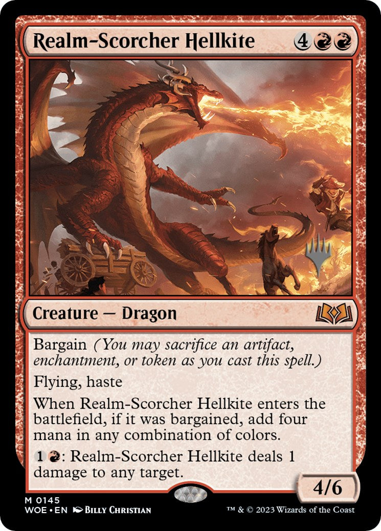 Realm-Scorcher Hellkite [Wilds of Eldraine Promo Pack]
