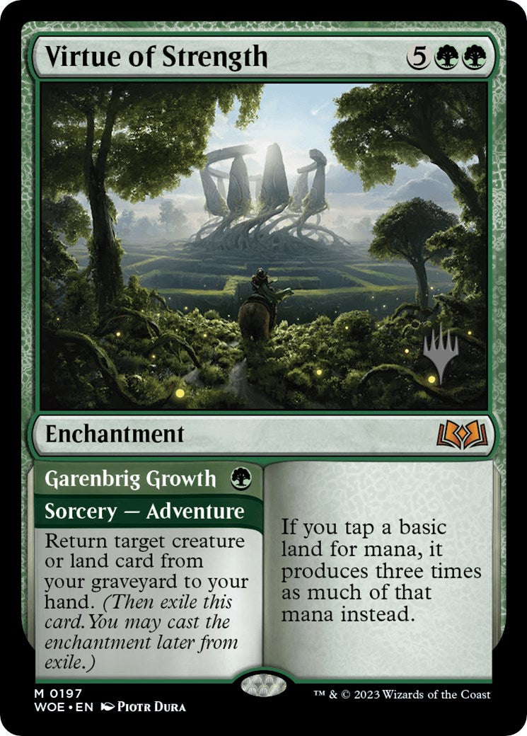 Virtue of Strength // Garenbrig Growth [Wilds of Eldraine Promo Pack]