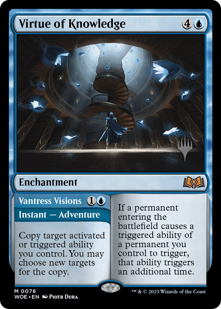Virtue of Knowledge // Vantress Visions [Wilds of Eldraine Promo Pack]