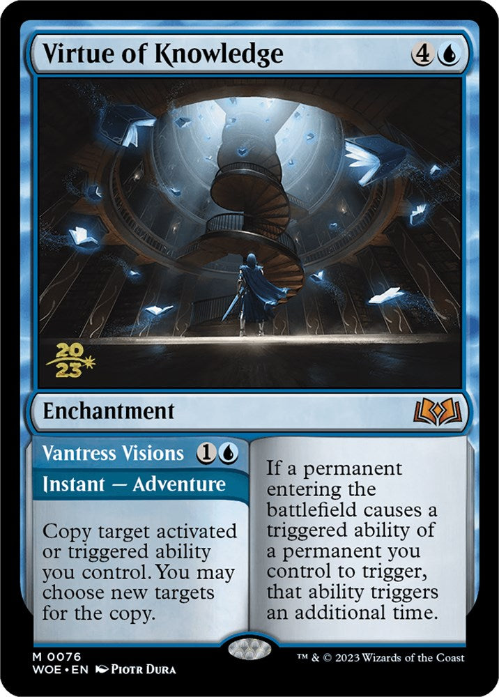 Virtue of Knowledge // Vantress Visions [Wilds of Eldraine Promo Pack]