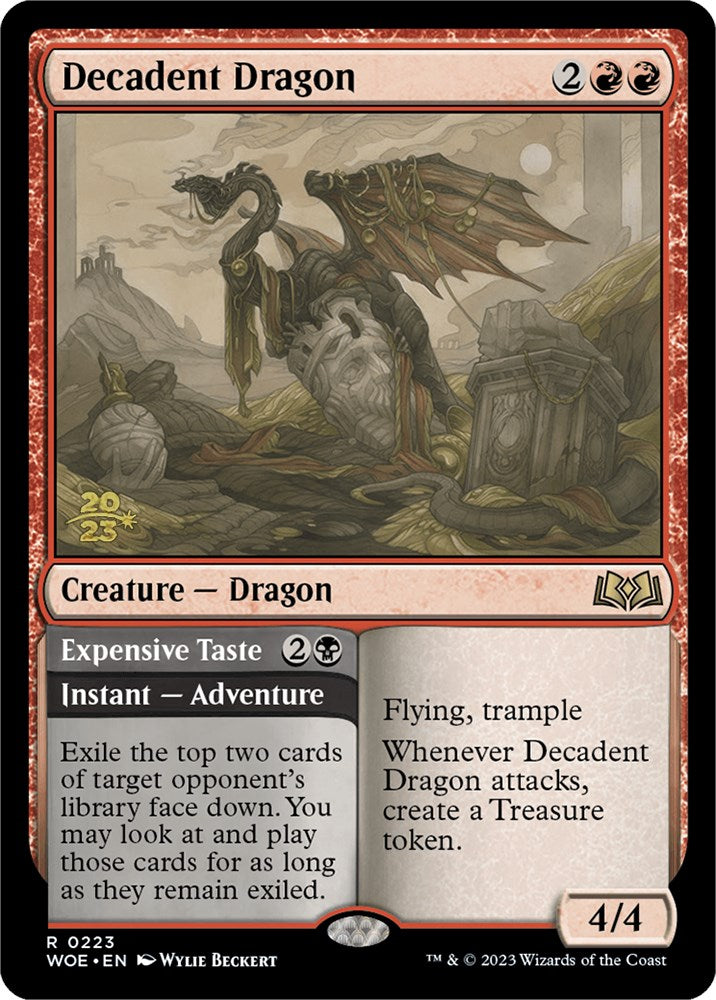 Decadent Dragon // Expensive Taste [Wilds of Eldraine Promo Pack]