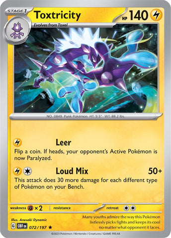Toxtricity (072/197) (Scarlet & Violet: Obsidian Flames) [Theme Deck Exclusive]