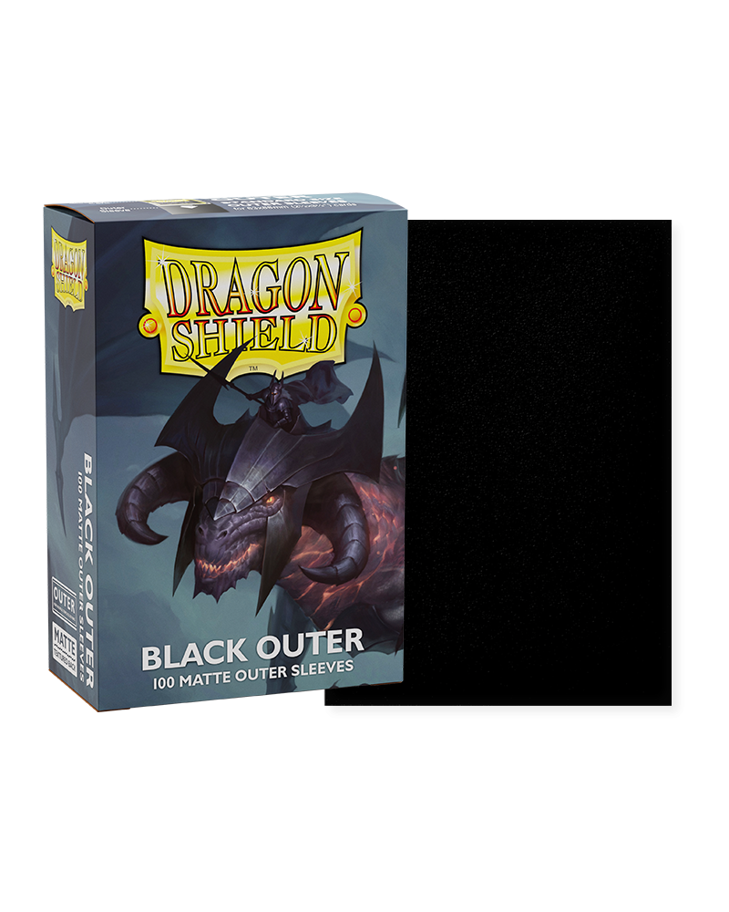 Dragon Shield: 100ct Outer Sleeves - Matte Black (Standard)