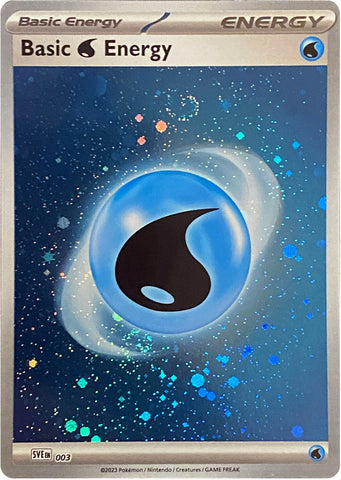 Basic Water Energy (003) (Cosmos Holo) (Scarlet & Violet: Base Set) [Theme Deck Exclusive]