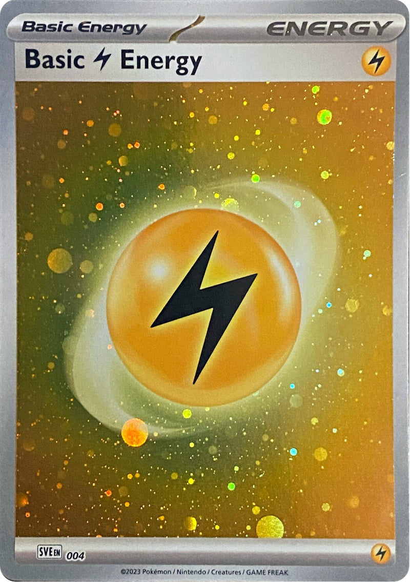 Basic Lightning Energy (004) (Cosmos Holo) (Scarlet & Violet: Base Set) [Theme Deck Exclusive]