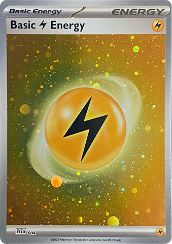 Basic Lightning Energy (004) (Cosmos Holo) (Scarlet & Violet: Base Set) [Theme Deck Exclusive]