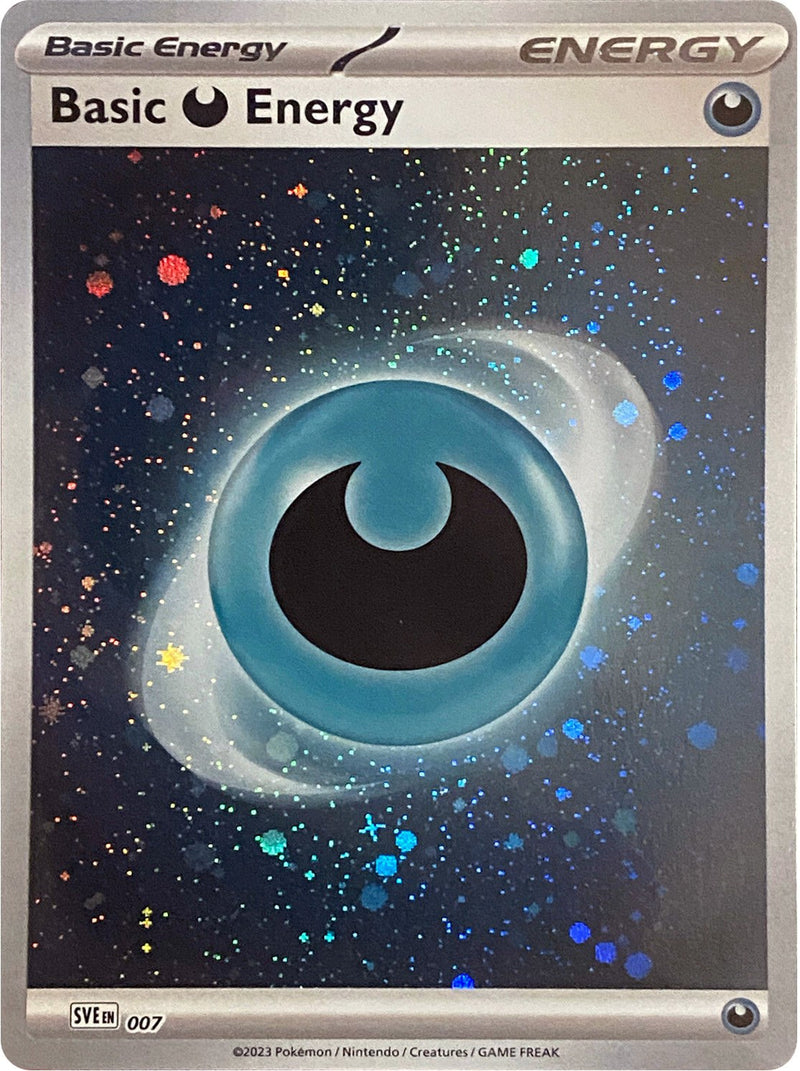 Basic Darkness Energy (007) (Cosmos Holo) (Scarlet & Violet: Base Set) [Theme Deck Exclusive]