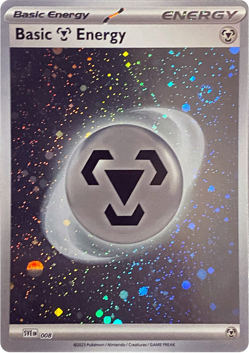 Basic Metal Energy (008) (Cosmos Holo) (Scarlet & Violet: Base Set) [Theme Deck Exclusive]