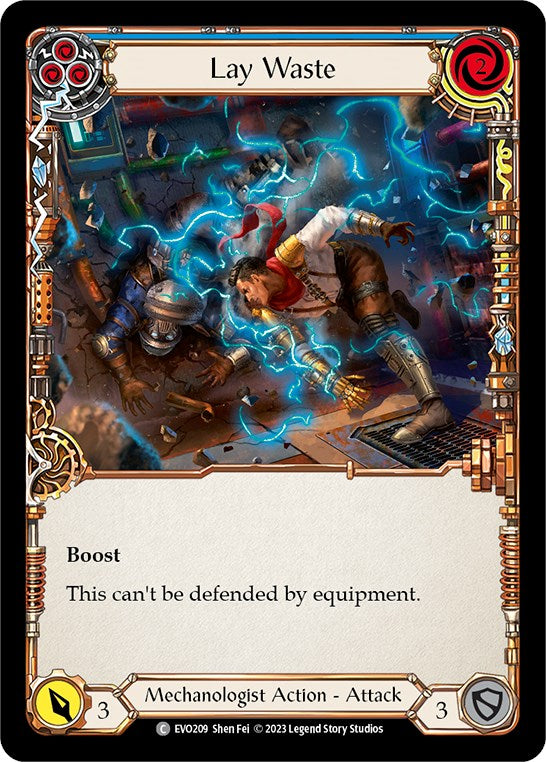 Lay Waste (Blue) [EVO208] (Bright Lights) Rainbow Foil