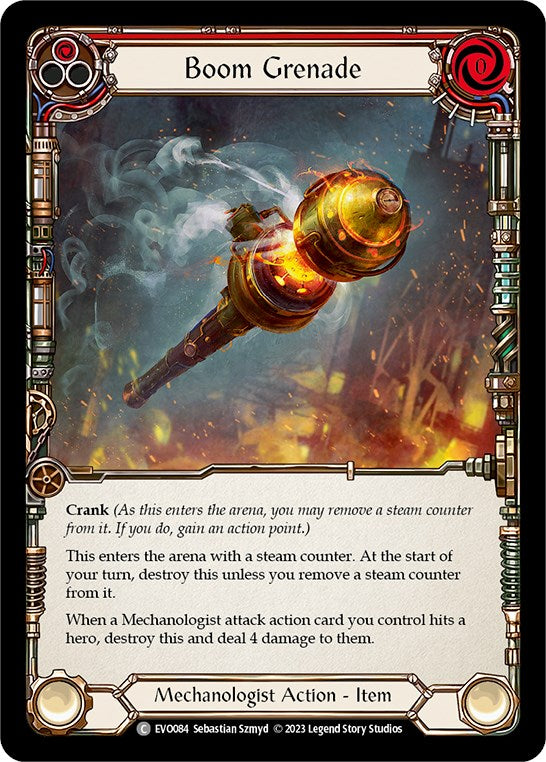 Boom Grenade (Red) [EVO084] (Bright Lights) Rainbow Foil